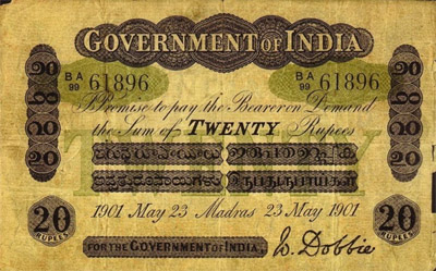 India 20 Rupee A11NL